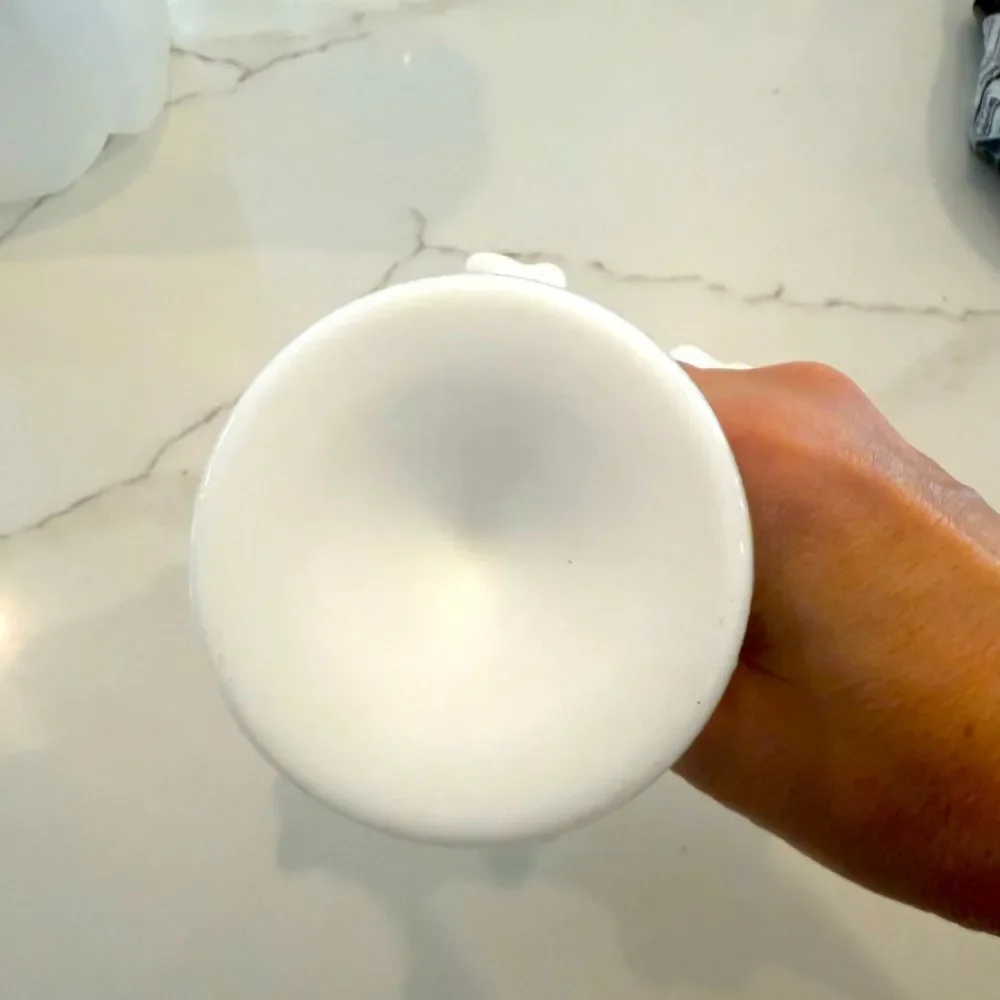 Small Antique White milk glass Ceramic Bowl